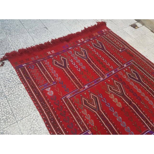 Vintage Turkish Karapinar Kilim Rug 5'8'' x 8'2''