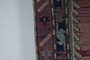 Vintage Caucasian Runner Rug 3'9'' x 10'6''