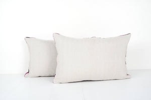 Silk Ikat Velvet Pillow Cover Set of 2 | 16'' x 24''