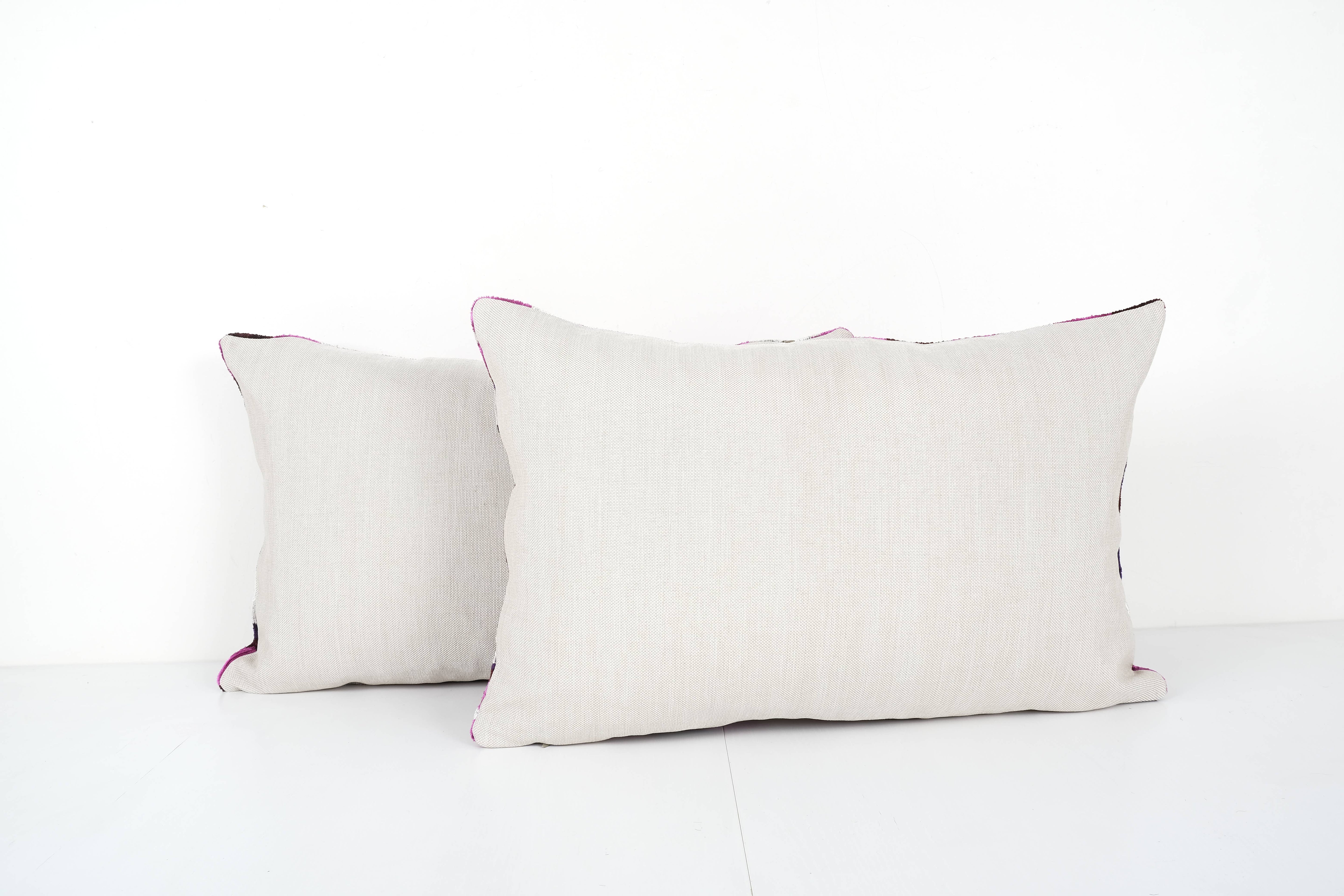 Silk Ikat Velvet Pillow Cover Set of 2 | 16'' x 24''