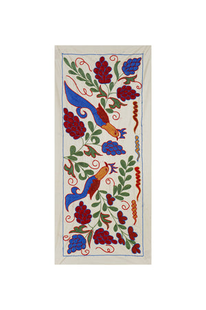 Bird Suzani Wall Hanging & Tablecloth | 17'' x 38''