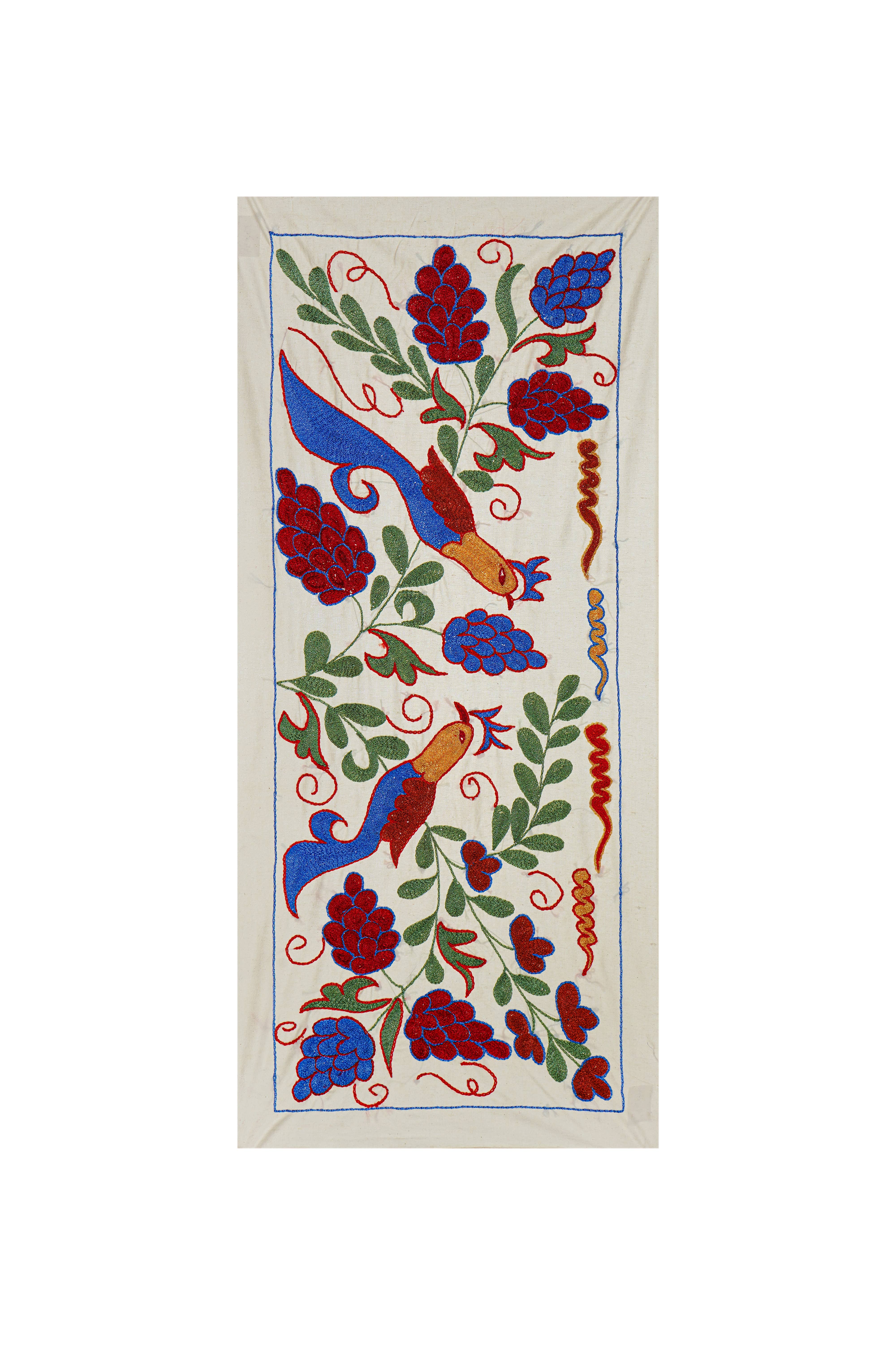 Bird Suzani Wall Hanging & Tablecloth | 17'' x 38''