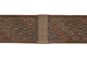 Vintage Turkish Kilim Runner 1'8'' x 13'9''