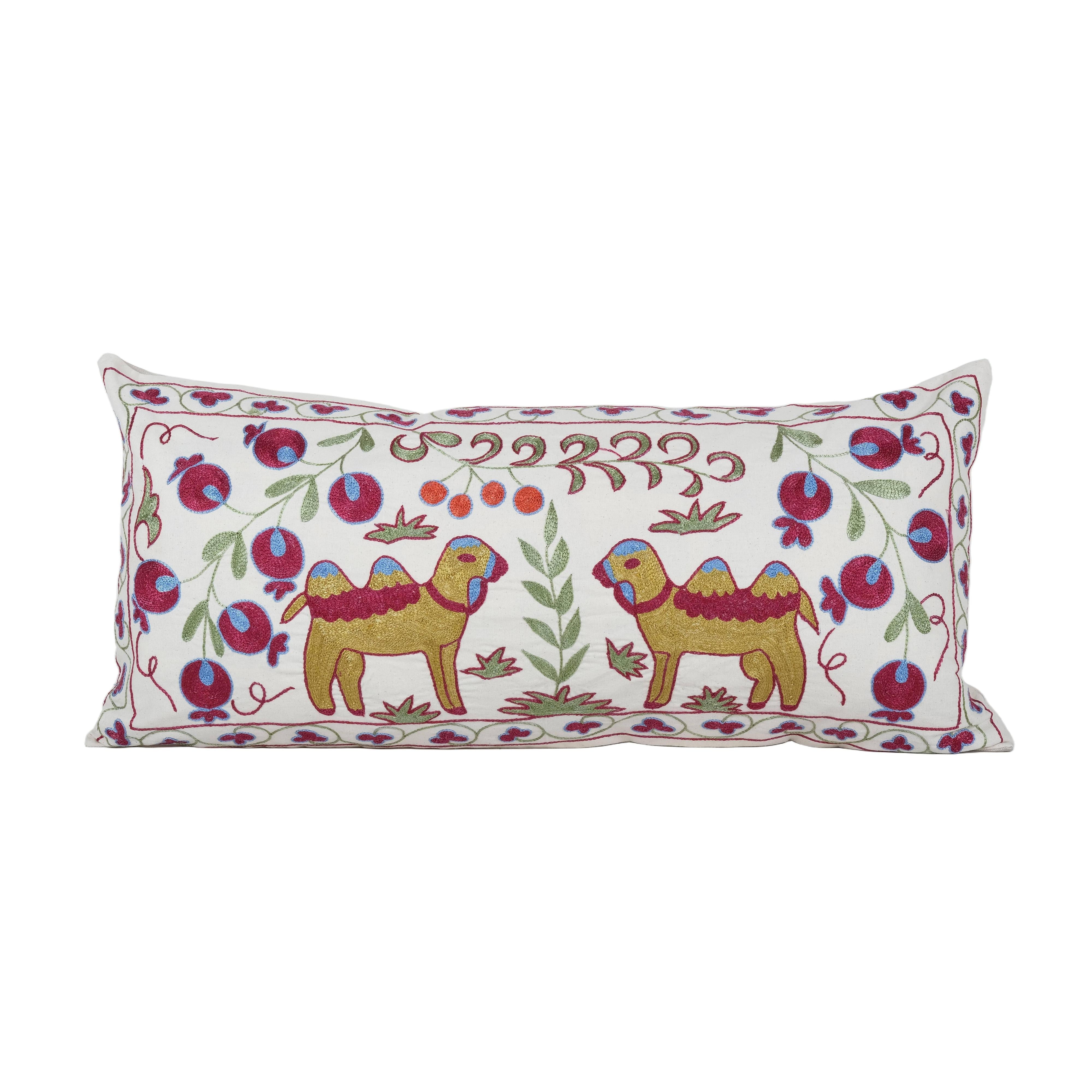 Camel Suzani Bedding Pillow Cover | 18'' x 38''