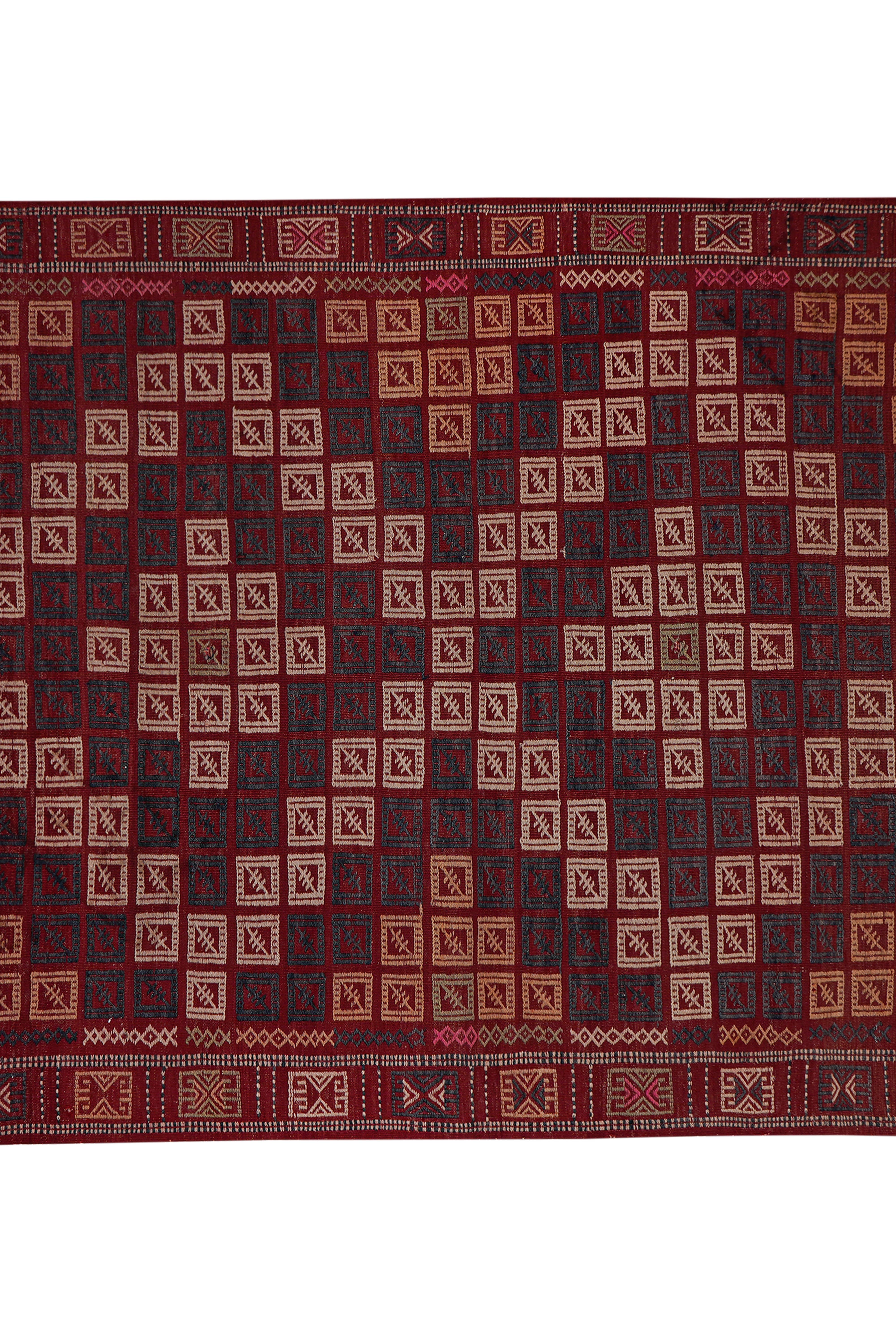 Vintage Turkish Kilim Rug 4'9'' x 6'9''