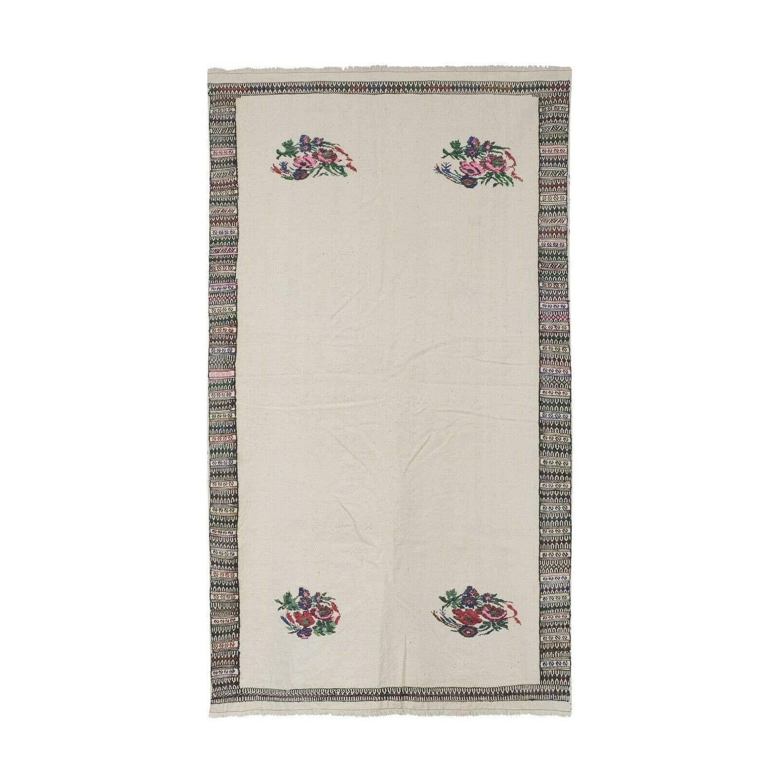 Vintage Turkish Kilim Rug 4'7'' x 7'9''