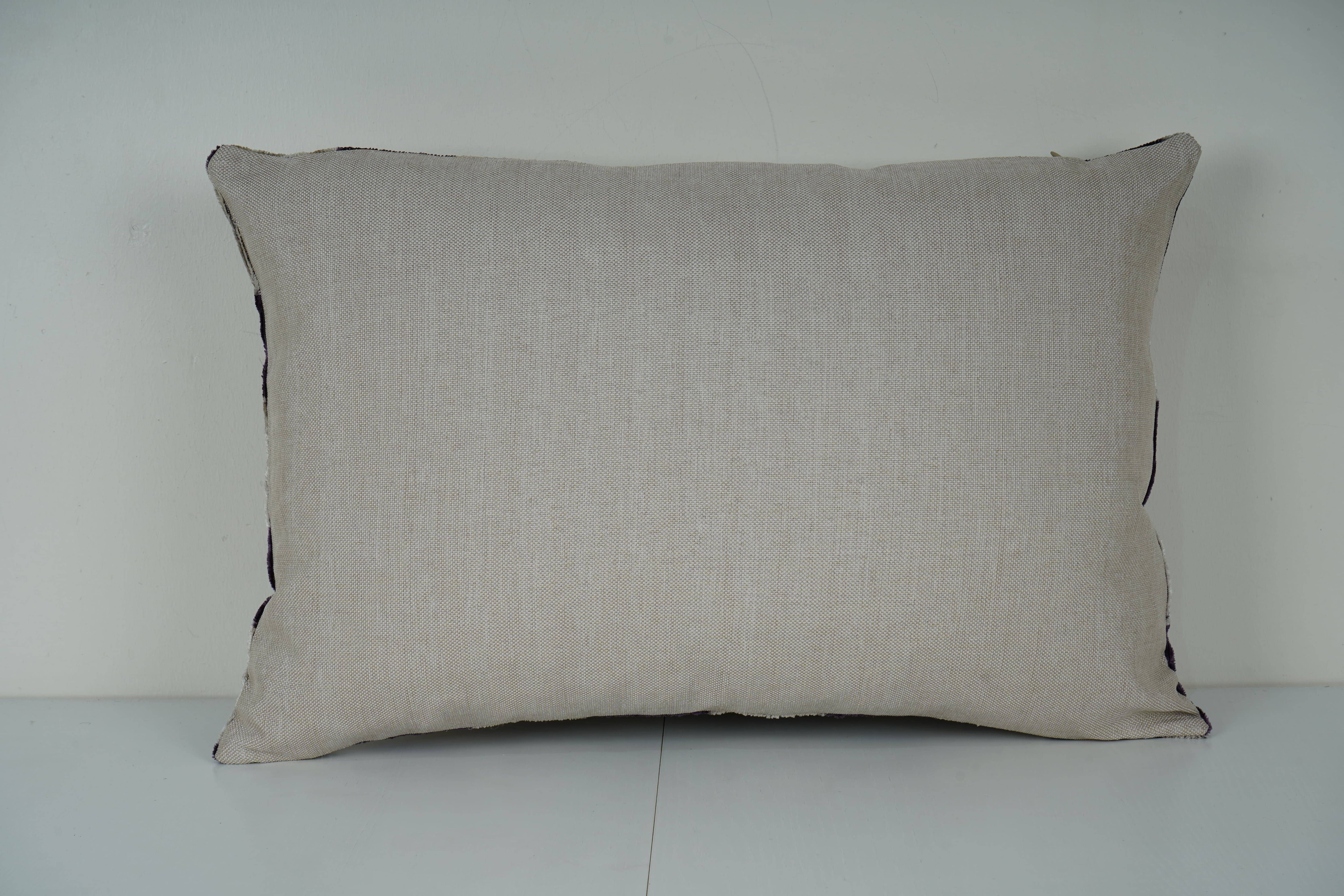 Silk Ikat Velvet Pillow Cover | 16'' x 24''