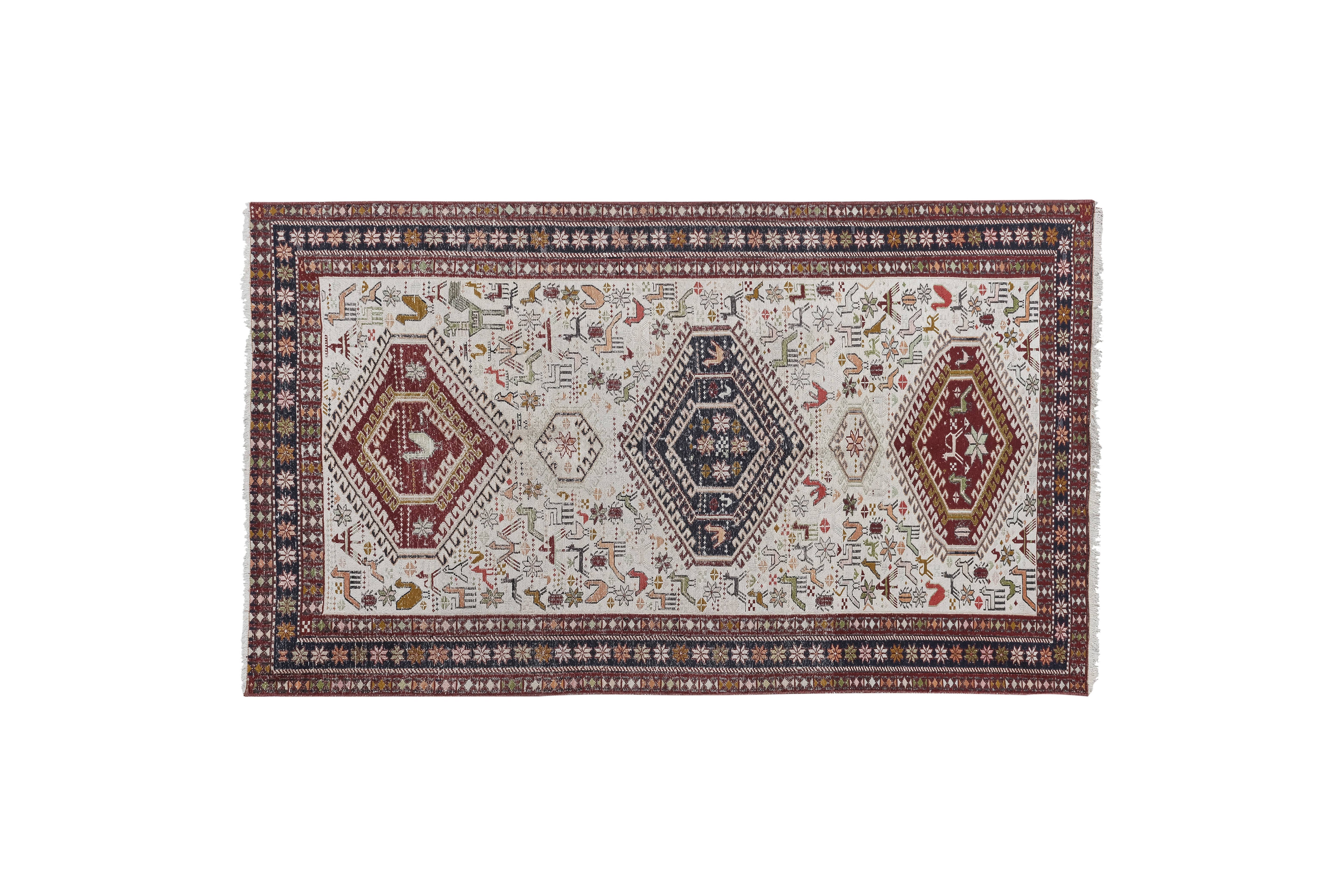 Vintage Turkish Soumac Kilim Rug 3'6'' x 6'1''
