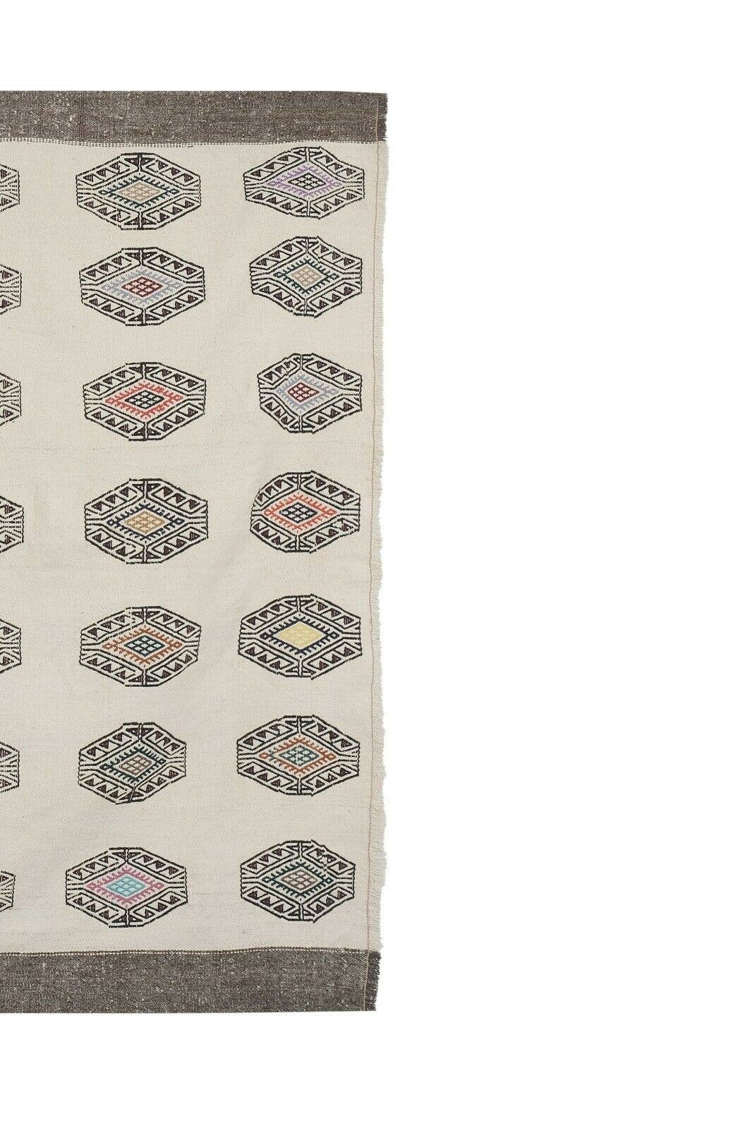 Vintage Turkish Konya Kilim Rug 5'4'' x 7'3''