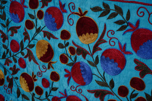 Peacock Suzani Wall Hanging & Bedspread | 3'4'' x 6'