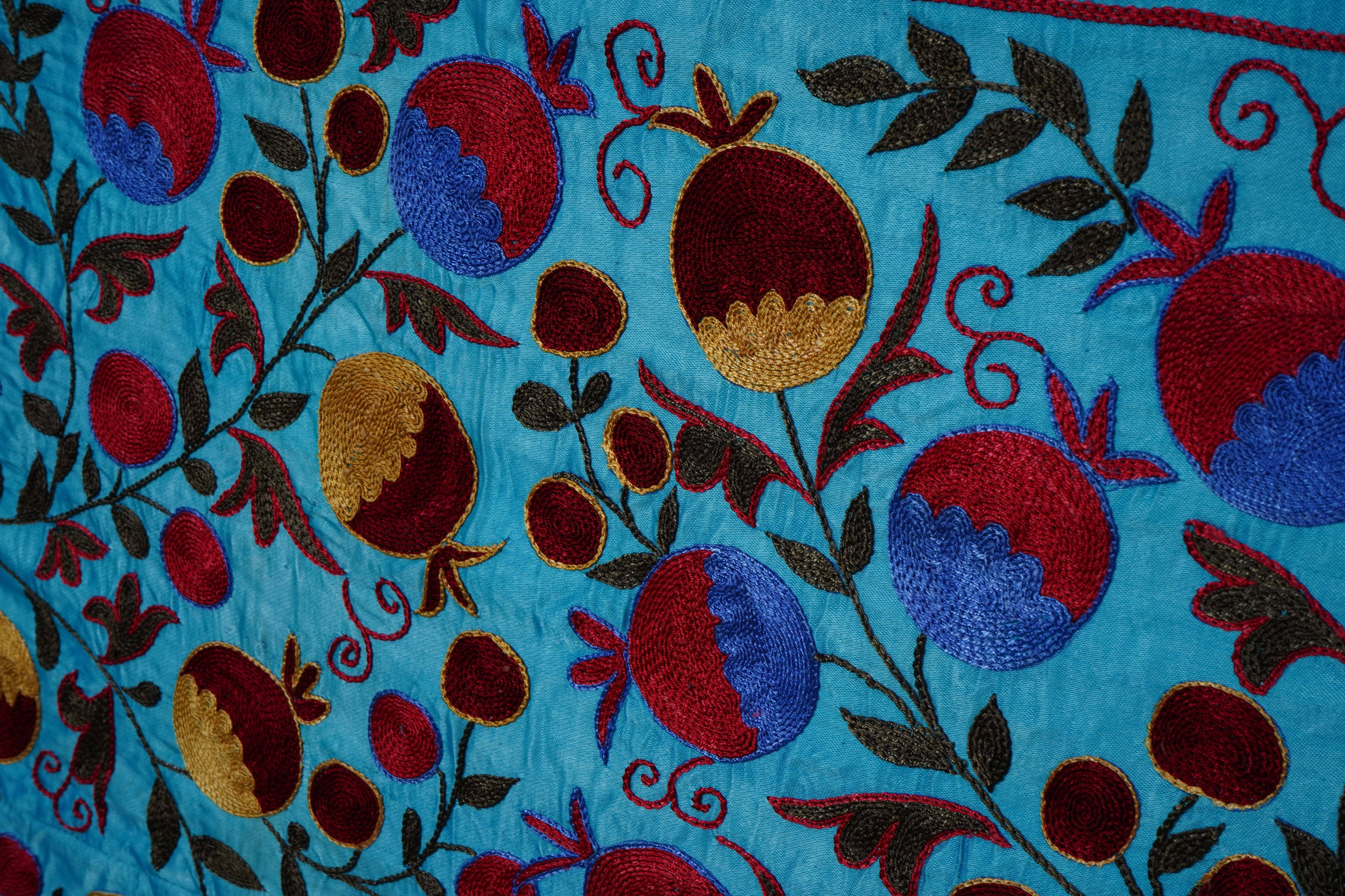 Peacock Suzani Wall Hanging & Bedspread | 3'4'' x 6'