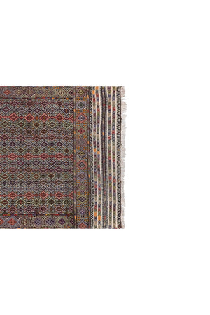 Vintage Turkish Anatolian Kilim Rug 4'6'' x 11'7''