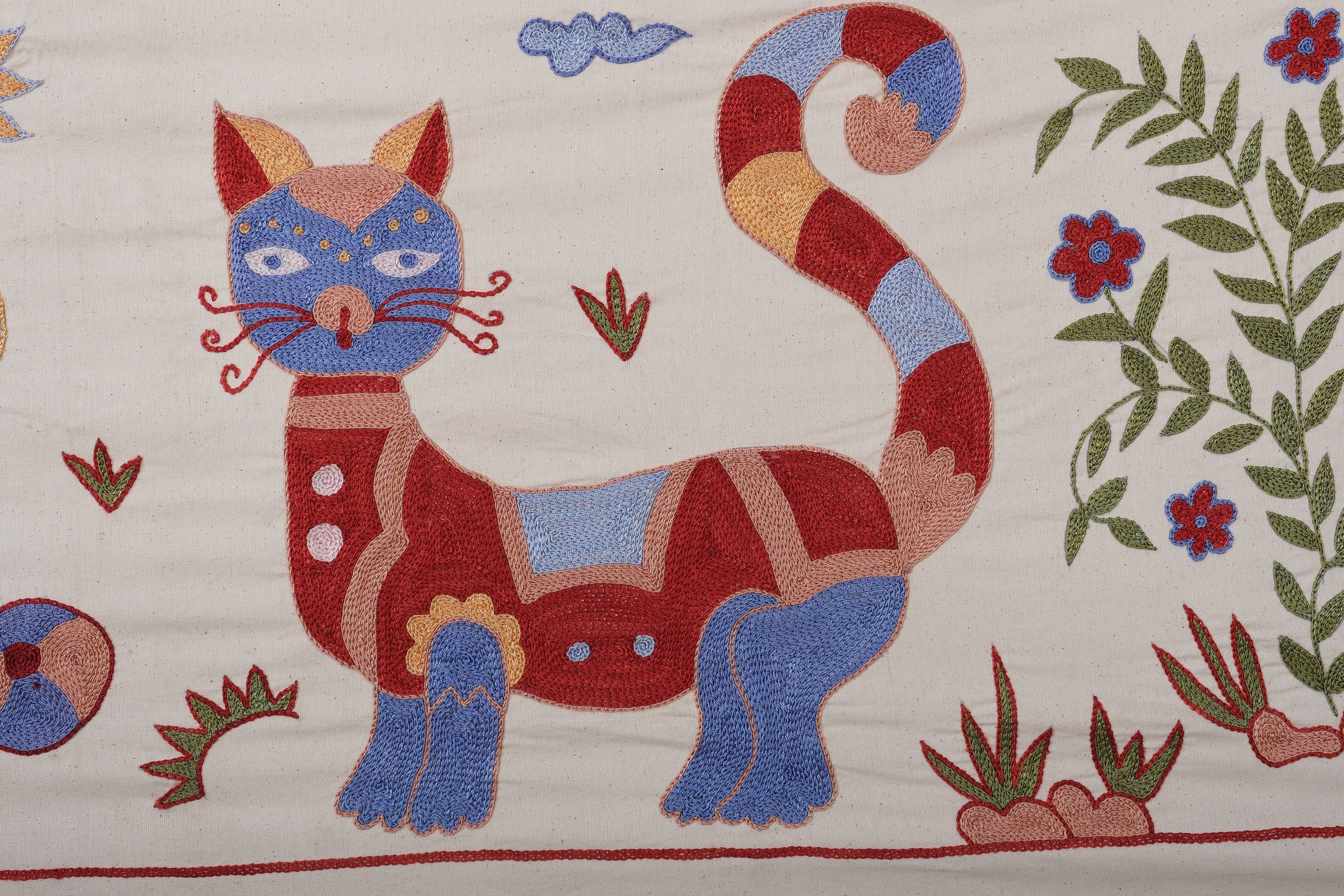 Horse Suzani Wall Hanging & Tablecloth | 20'' x 58''
