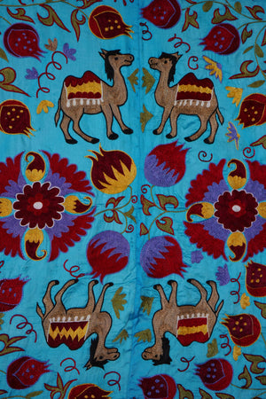 Camel Suzani Wall Hanging & Bedspread | 3'4'' x 6'2''