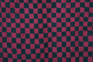 Vintage Checkered Turkish Tulu Rug 4'9'' x 6'3''
