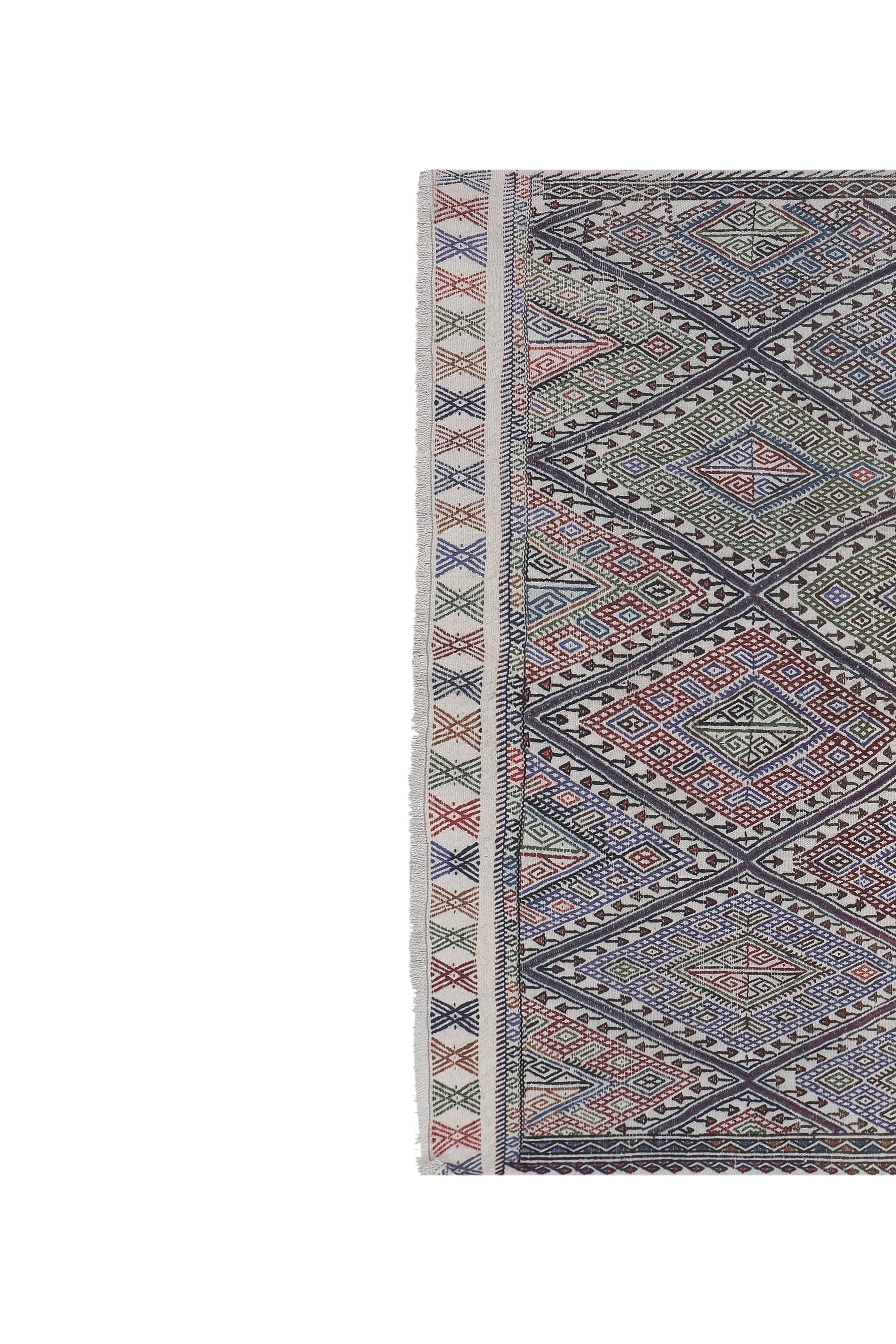 Vintage Turkish Cicim Rug 4'11'' x 6'5''