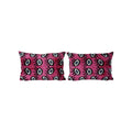 Silk Ikat Velvet Pillow Cover Set of 2 | 16'' x 24''