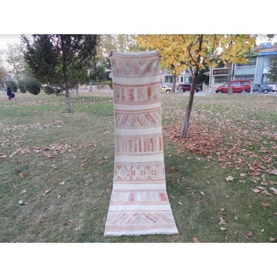 Vintage Turkish Kilim Runner 2'6'' x 9'6''