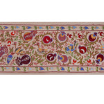 Bird Silk Suzani Wall Hanging & Bedspread | 1'8'' x 6'3''