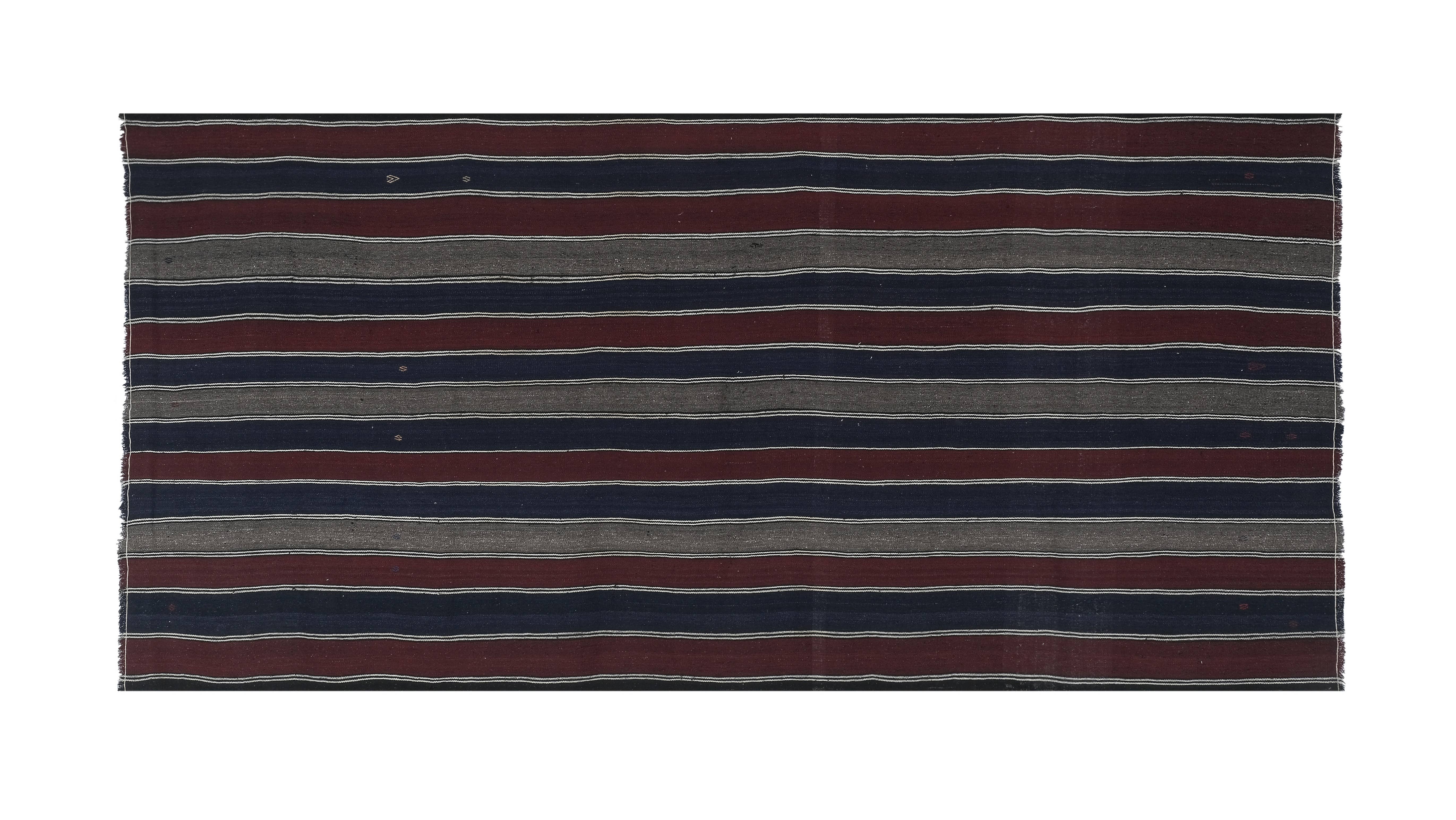 Vintage Turkish Kilim Rug 5'8'' x 11'9''