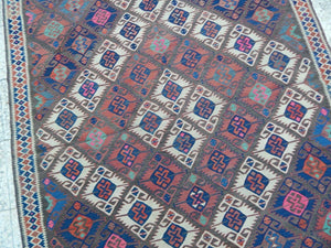 Vintage Turkish Kilim Rug 4'10'' x 12'11''