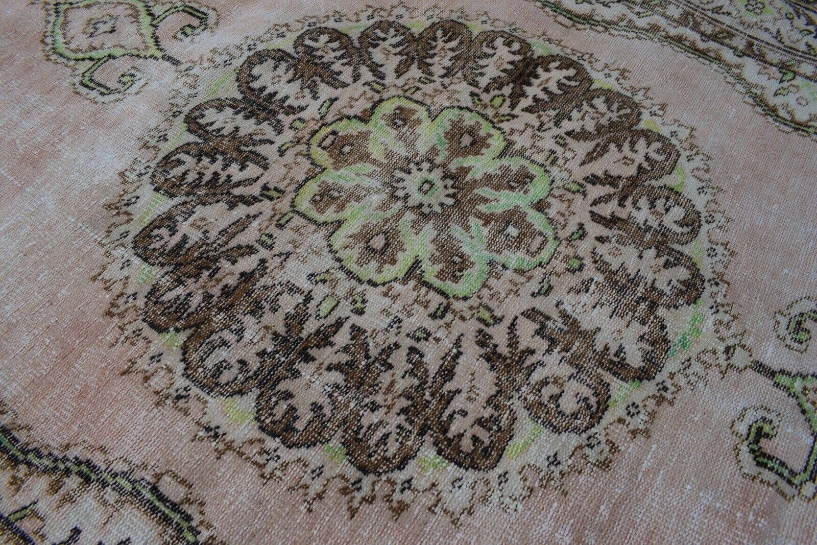 Vintage Turkish Anatolian Oushak Rug 6'3'' x 10'2''