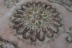 Vintage Turkish Anatolian Oushak Rug 6'3'' x 10'2''