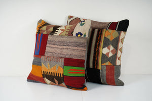 Kilim Patchwork Pillow Cover Set of 2 | 20'' x 20''