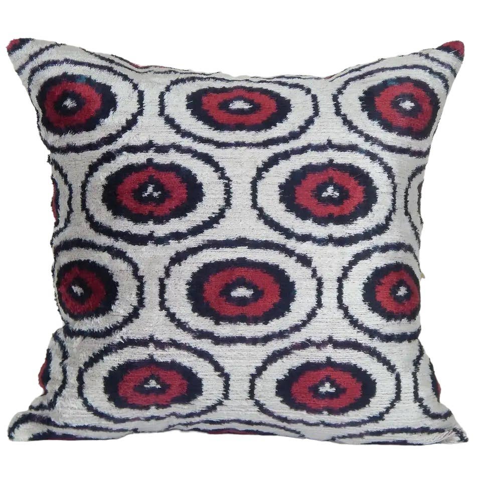 Silk Ikat Velvet Pillow Cover | 18'' x 18''