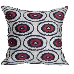 Silk Ikat Velvet Pillow Cover | 18'' x 18''