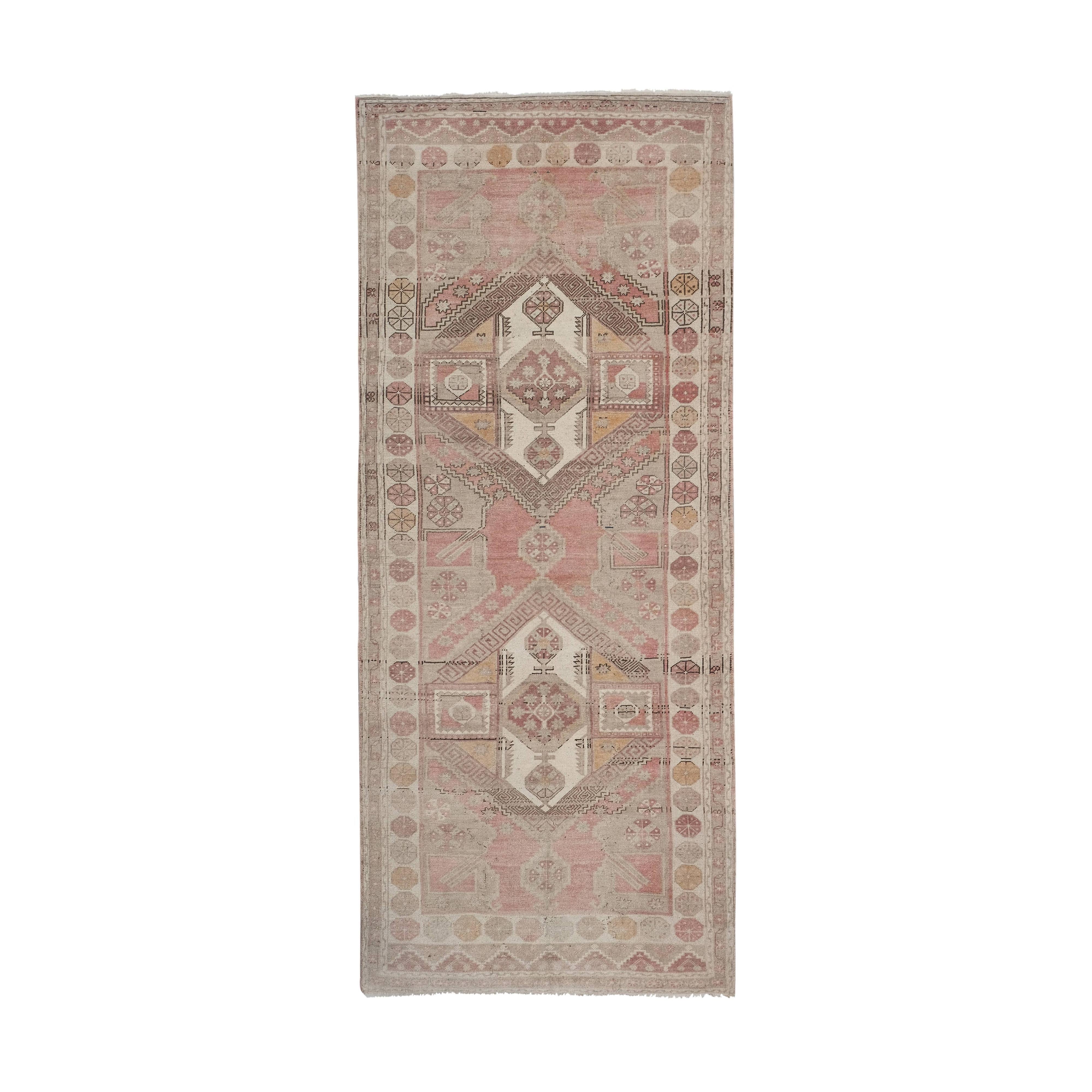 Vintage Turkish Anatolian Runner Rug 5'2'' x 12'2''