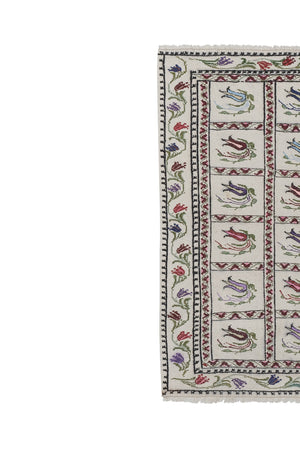 Vintage Turkish Kilim Rug 46'' x 49''