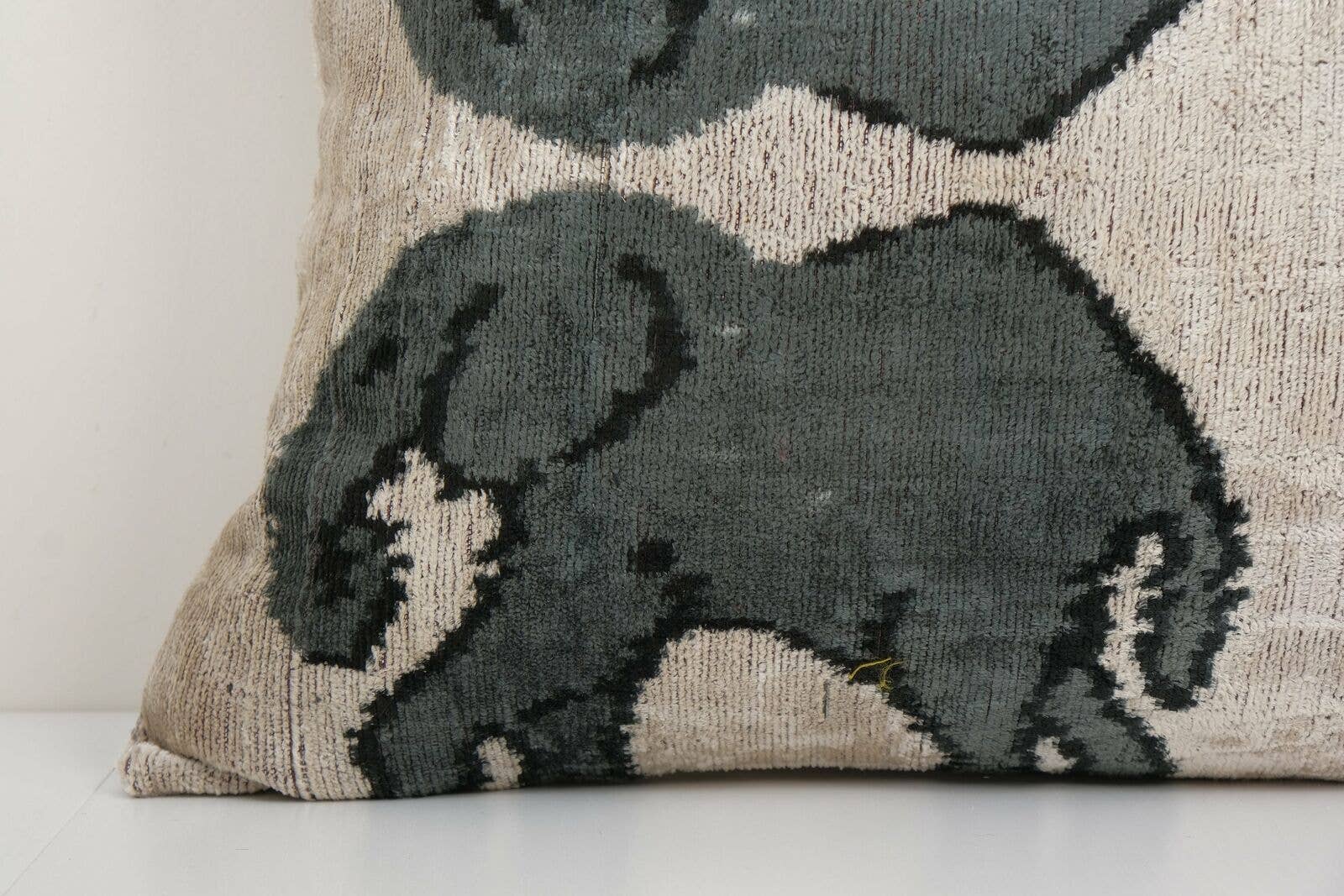 Silk Ikat Velvet Pillow Cover Set of 3 | 16'' x 24''