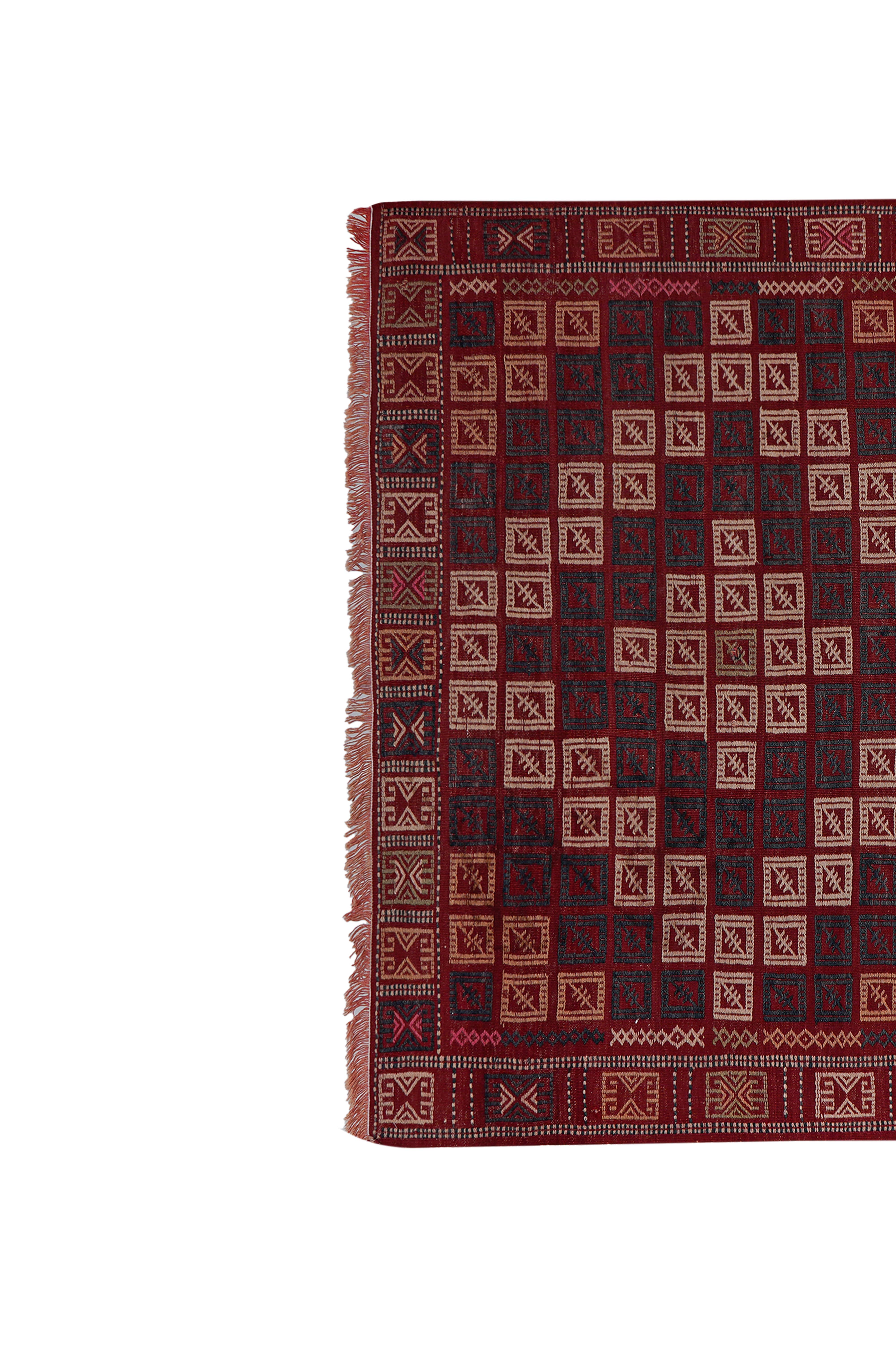 Vintage Turkish Kilim Rug 4'9'' x 6'9''