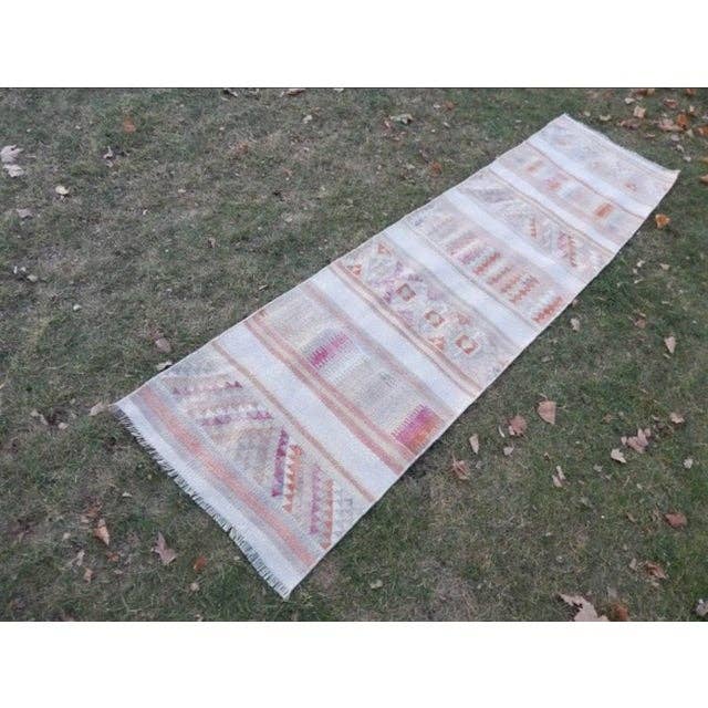 Vintage Turkish Kilim Runner 2'6'' x 9'6''
