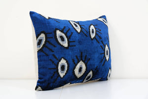 Silk Ikat Velvet Pillow Cover | 16'' x 24''