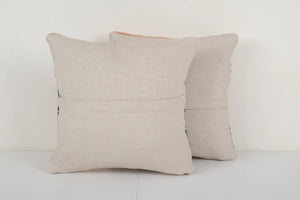 Rug Pillow Cover Set of 2 | 15'' x 15''