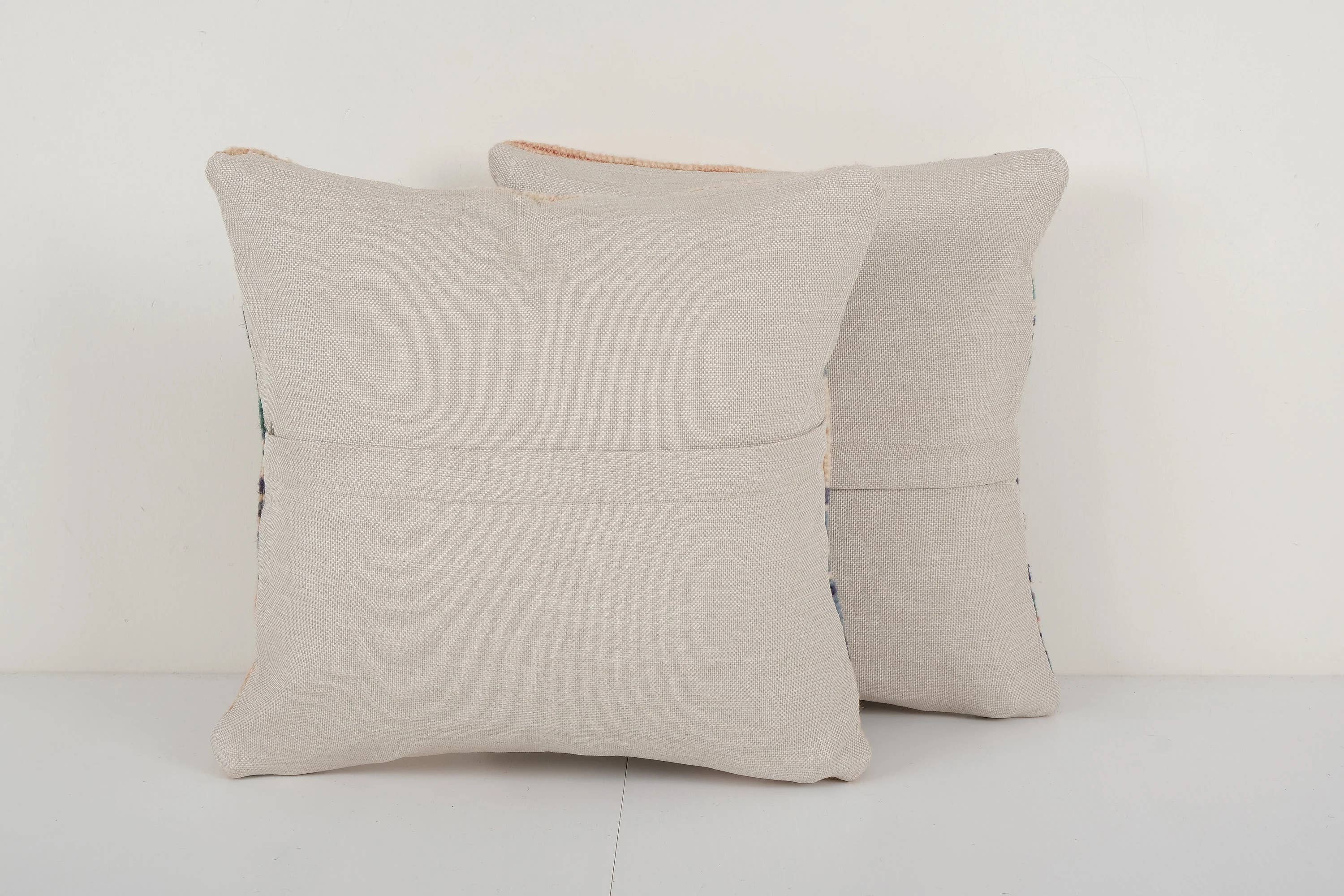 Rug Pillow Cover Set of 2 | 15'' x 15''