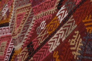 Vintage Sivas Kilim Rug 4'6'' x 10'4''