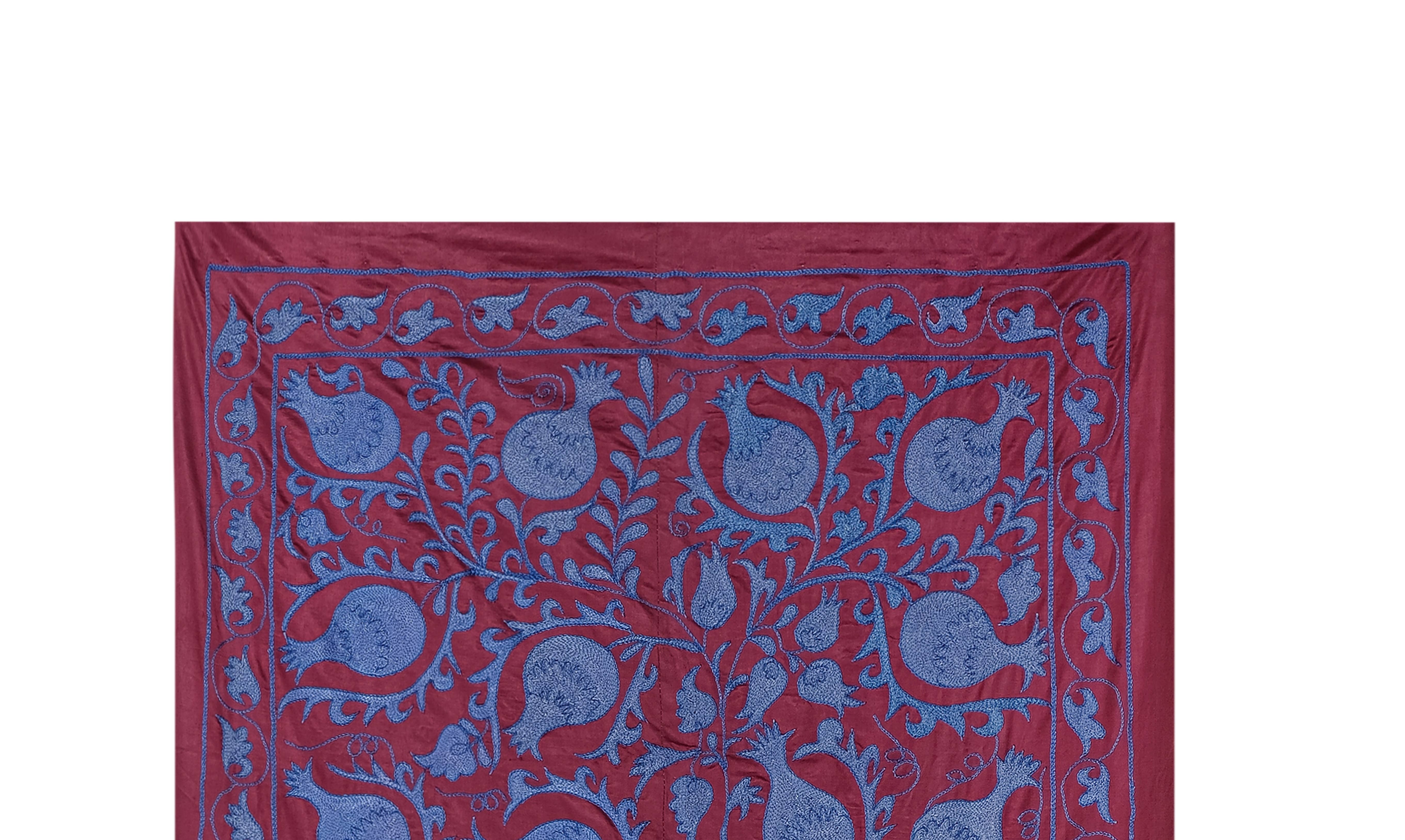 Silk Suzani Wall Hanging & Bedspread 3'1'' x 6'3''