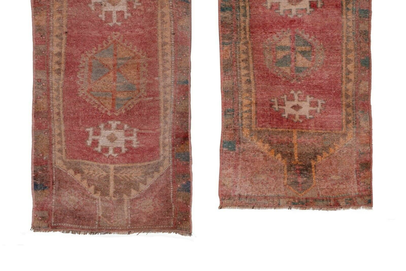 Vintage Oushak Yastik Rugs Set of 2 | 19'' x 42''