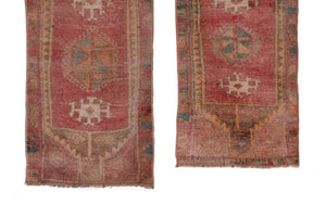 Vintage Oushak Yastik Rugs Set of 2 | 19'' x 42''