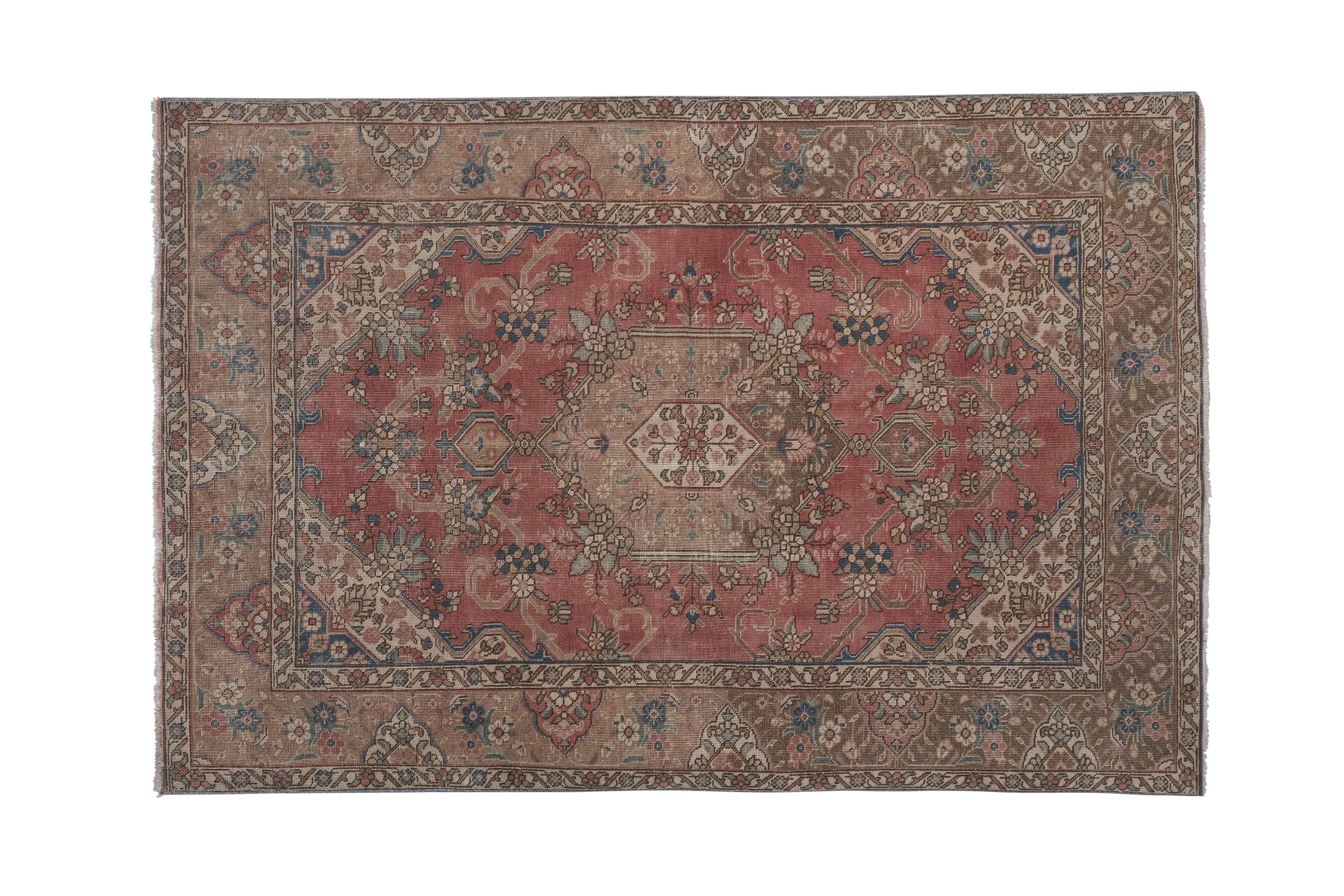 Vintage Turkish Rug 4'5'' x 6'4''