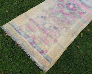 Vintage Oushak Runner 3' x 16'2''