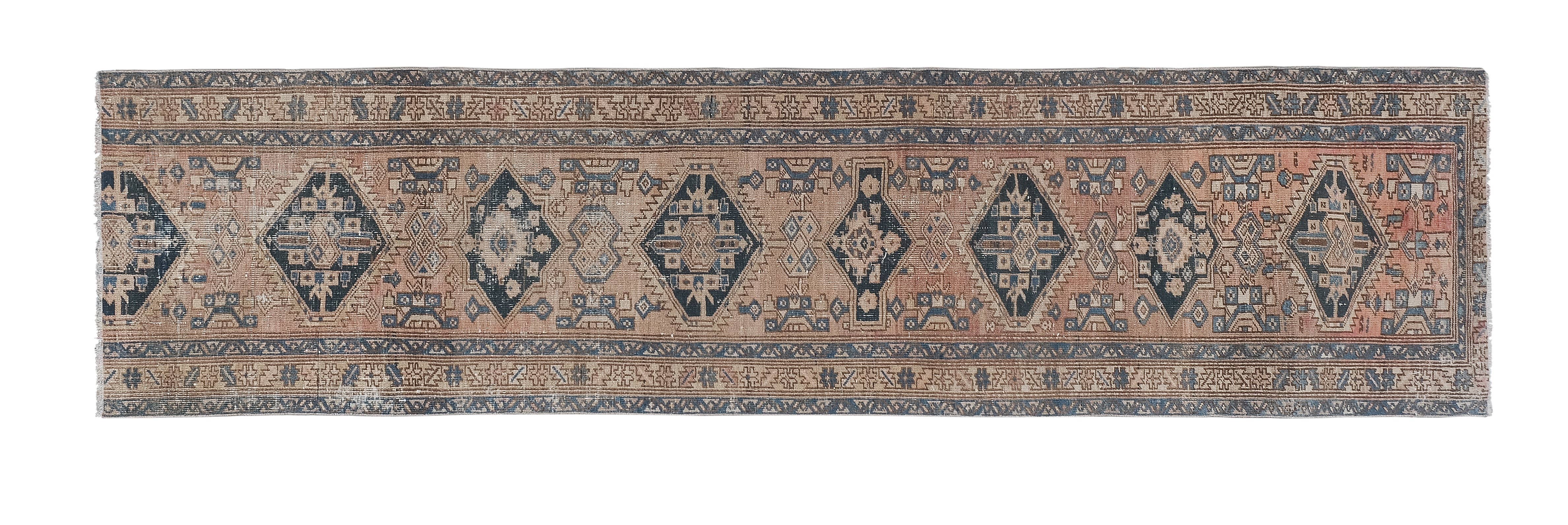 Vintage Turkish Anatolian Runner Rug 3'1'' x 12'4''