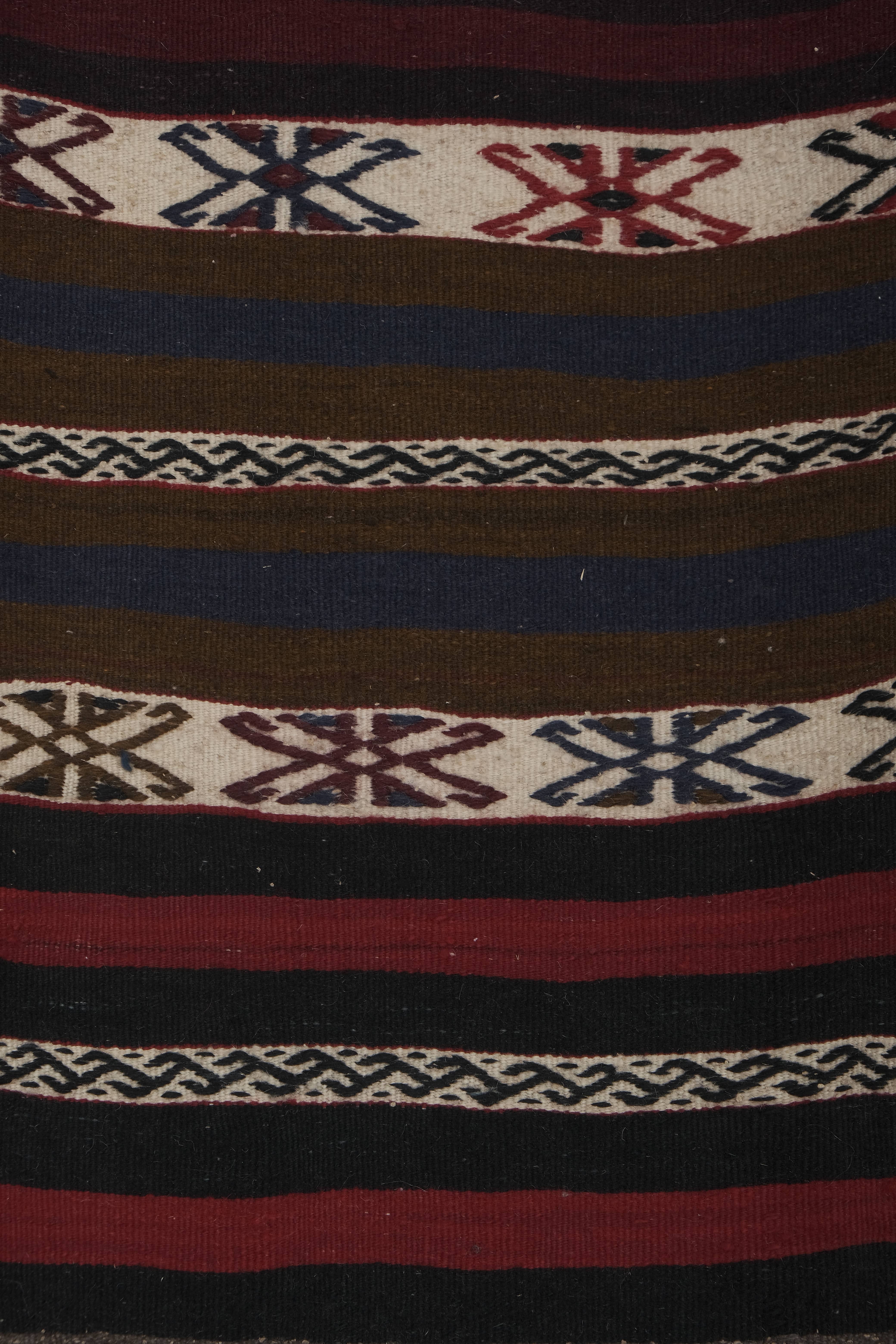 Vintage Turkish Kilim Runner 2'1'' x 17'10''