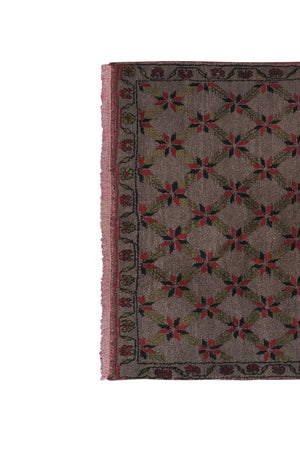 Vintage Turkish Shaggy Rug 3'9'' x 8'