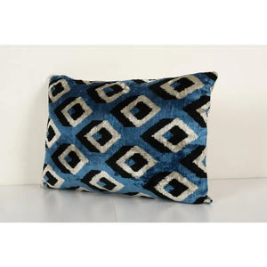 Silk Ikat Velvet Pillow Cover | 16'' x 24''