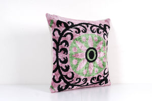 Silk Ikat Velvet Pillow Cover Set of 2 | 24'' x 24''