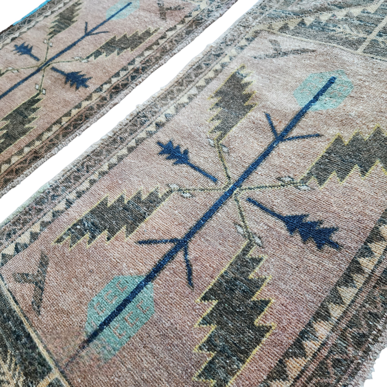 Vintage Turkish Yastik Rugs Set of 2 | 20'' x 45''